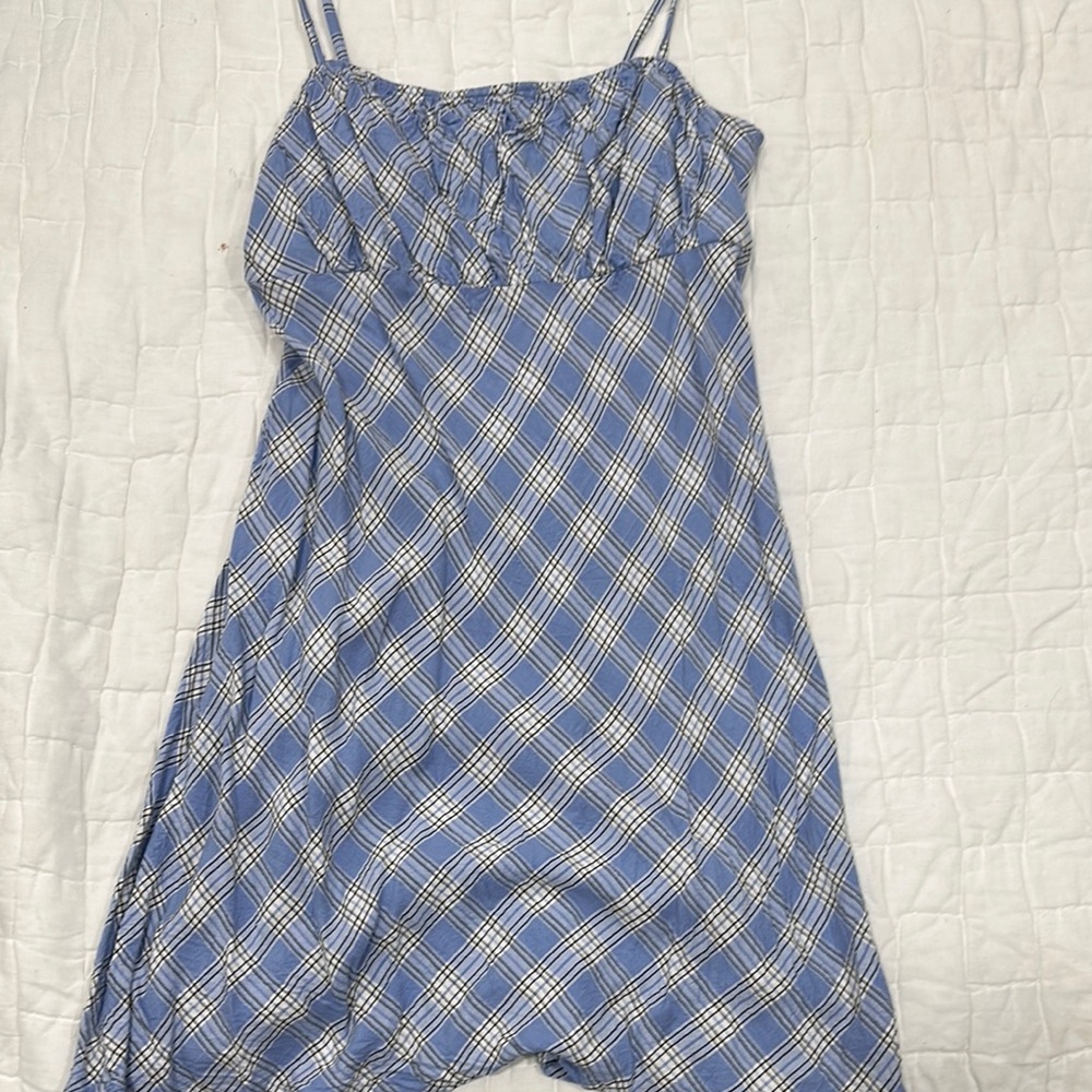 Universal Thread Blue Plaid Mini Dress